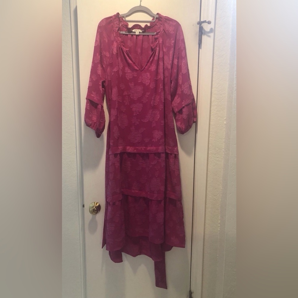The Pioneer Woman Deep Pink 3/4 Sleeve Dress